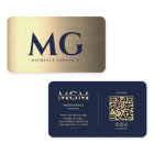 Professionnel Élégant Marine Faux Or Moderne