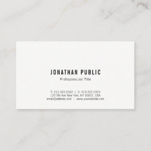 Carte De Visite Professionnel Élégant Minimaliste Moderne Simple C