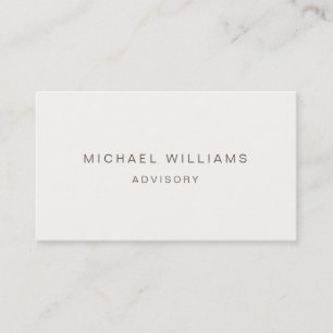 CARTE DE VISITE PROFESSIONNEL ÉLÉGANT MODERNE CRÈME MINIMALISTE