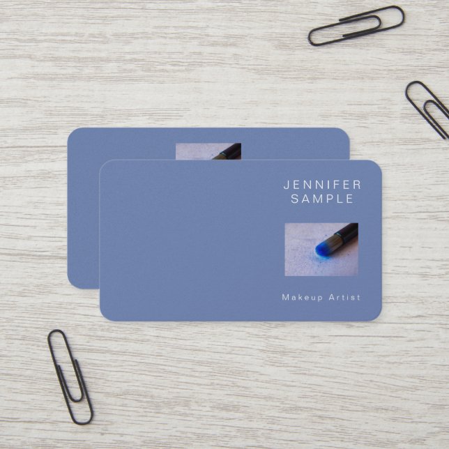 Carte De Visite Professionnel élégant moderne de salon de beauté (Devant/Arrière en situation)