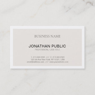 Carte De Visite Professionnel Élégant Moderne Design simple tendan