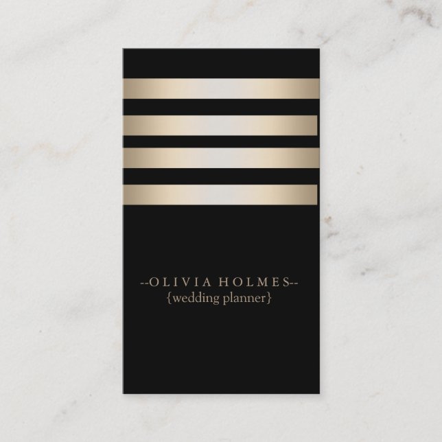 Carte De Visite Professionnel élégant moderne en métal de feuille (Devant)