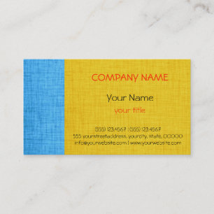 Carte De Visite Professionnel élégant moderne jaune et bleu