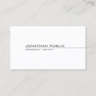 Carte De Visite Professionnel Élégant Moderne Propre Chic Plain
