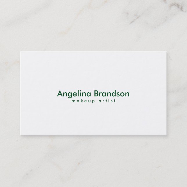 Carte De Visite Professionnel Élégant Moderne Simple Blanc clair (Devant)