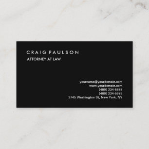 Carte de visite professionnel élégant noir