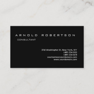 Carte de visite professionnel élégant noir clair
