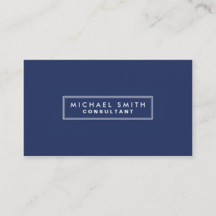 Carte De Visite Professionnel Élégant Plat Simple Moderne Bleu