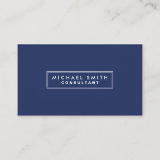 Carte De Visite Professionnel Élégant Plat Simple Moderne Bleu