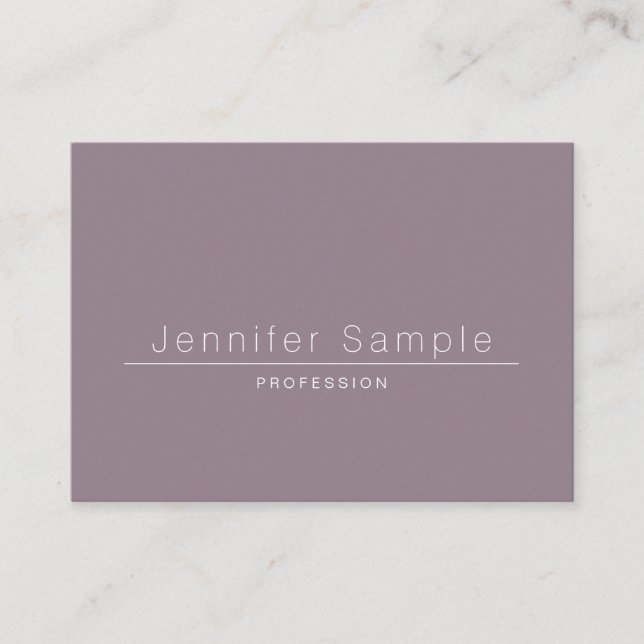Carte De Visite Professionnel Élégant Propre Salon Moderne Plain L (Devant)