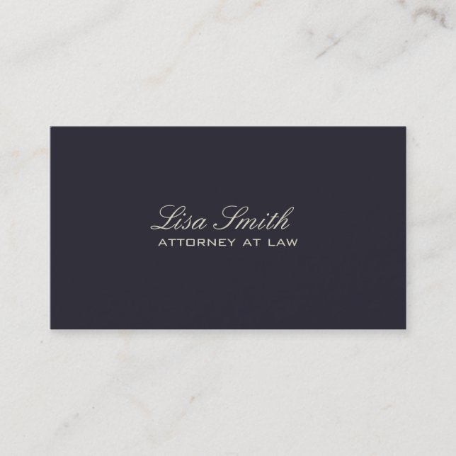 Carte De Visite Professionnel Élégant simple Avocat bleu clair (Devant)