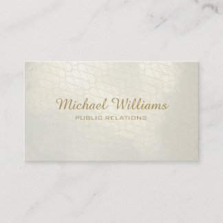 Carte De Visite Professionnel élégant simple or blanc classique