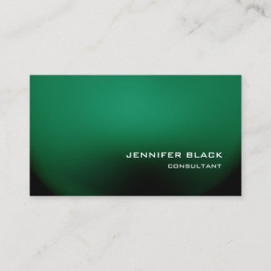 Carte De Visite Professionnel élégant Vert moderne élégant