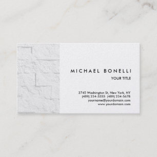 Carte de visite professionnel en brique murale