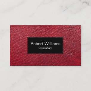 Carte De Visite Professionnel en cuir Red Faux