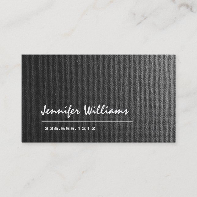 Carte de visite professionnel en toile gris clair (Devant)