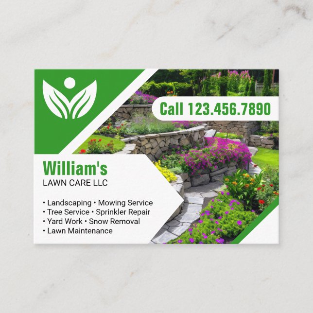 Carte De Visite Professionnel et écologique pour le paysage modern (Devant)
