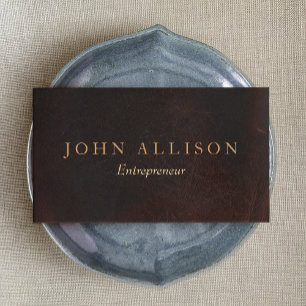 Carte De Visite Professionnel Exécutif Cuir Brown