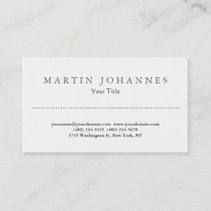 Carte de visite professionnel extraordinaire blanc