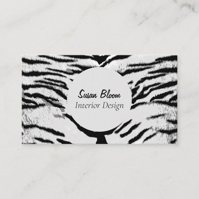 Carte de visite professionnel Faux Animal Stripe (Devant)
