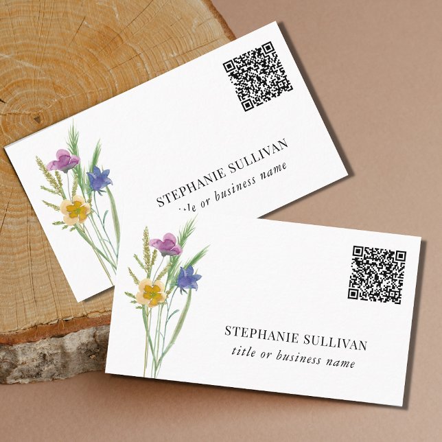 Carte de visite professionnel Fleur sauvage de cod (Créateur téléchargé)
