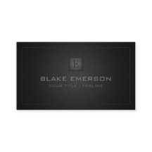 Carte de visite professionnel foncé de monogramme
