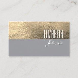 Carte De Visite Professionnel Gold and Grey