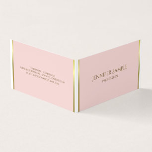 Carte De Visite Professionnel Gold Blush White Modèle
