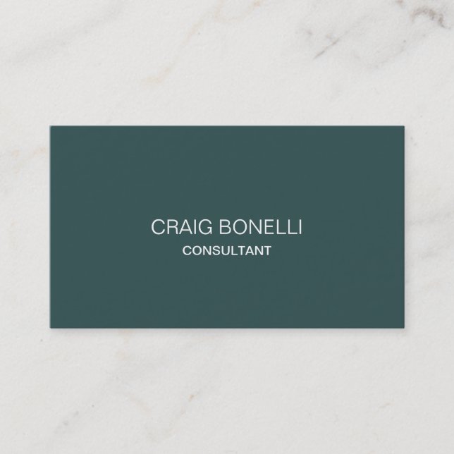 Carte de visite professionnel gris ardoise foncée (Devant)