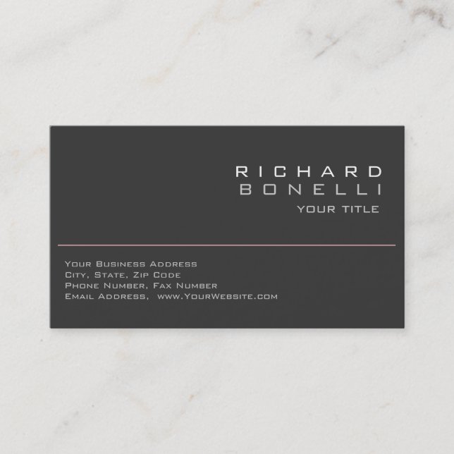 Carte de visite professionnel gris clair (Devant)