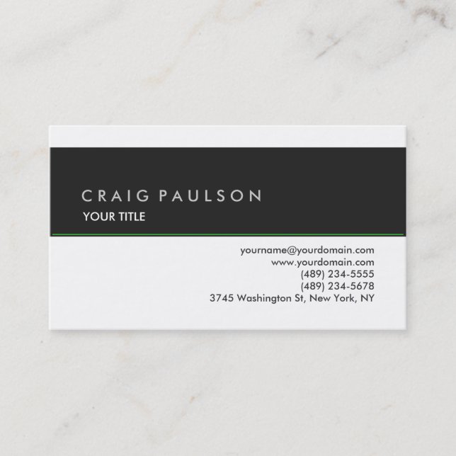 Carte de visite professionnel gris clair (Devant)