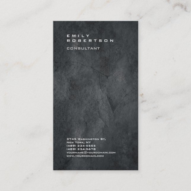 Carte De Visite Professionnel Gris clair tendance Moderne minimali (Devant)