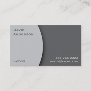Carte de visite professionnel gris simple
