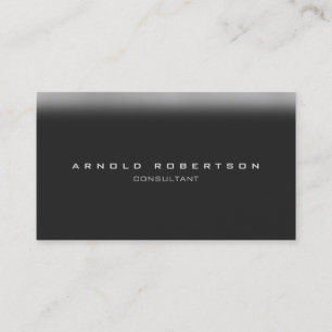 Carte de visite professionnel gris simple élégant