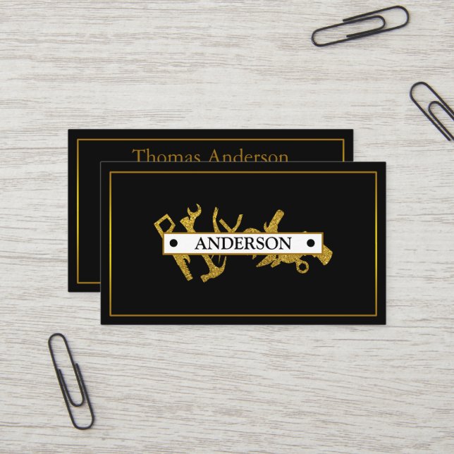 Carte De Visite Professionnel Handyman Réparation à domicile Busin (Devant/Arrière en situation)