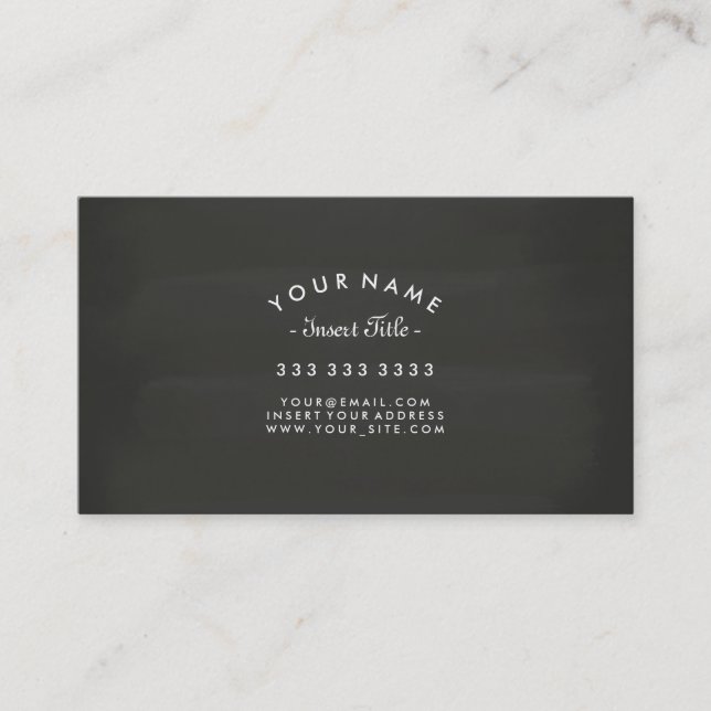 Carte De Visite Professionnel incurvé de tableau des textes (Devant)
