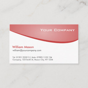 Carte de visite professionnel incurvé par blanc