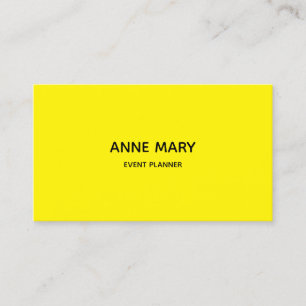 Carte De Visite Professionnel Jaune moderne coloré Plan d'événemen