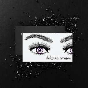 Carte De Visite Professionnel maquillage   Yeux violets violets no