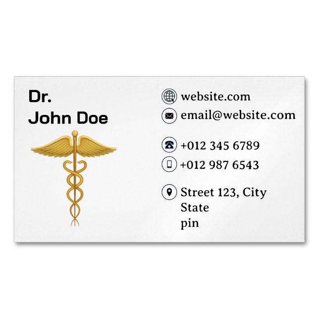 Carte de visite professionnel Médicale (devant)