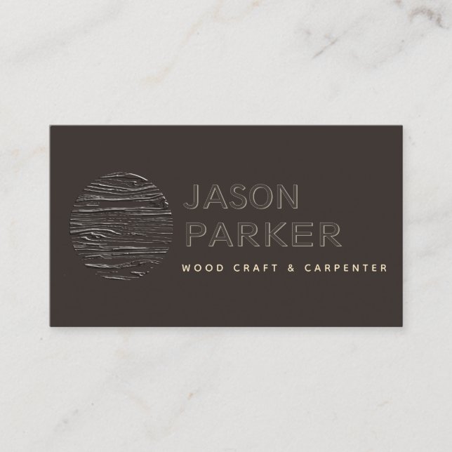 Carte De Visite Professionnel menuisier moderne minimaliste code Q (Devant)