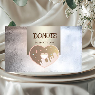 Carte De Visite Professionnel, Métallique, Donuts, Boulangerie