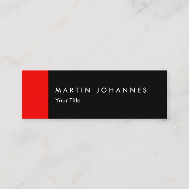 Carte de visite professionnel mince noir rouge min (Devant)
