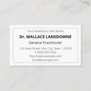 Carte De Visite Professionnel minimal, simple et Médicale