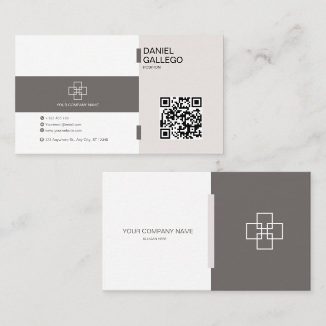 Carte de visite professionnel minimaliste (Devant / Derrière)