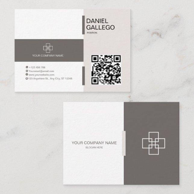 Carte de visite professionnel minimaliste (Devant / Derrière)