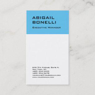 Carte De Visite Professionnel minimaliste bleu clair moderne