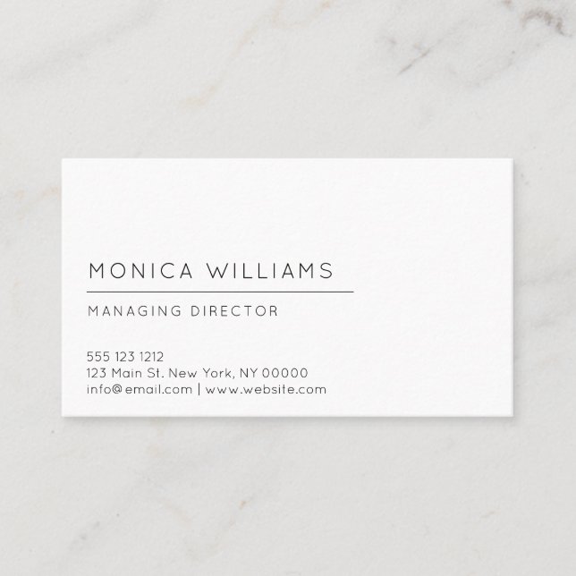 Carte De Visite Professionnel minimaliste chic (Devant)