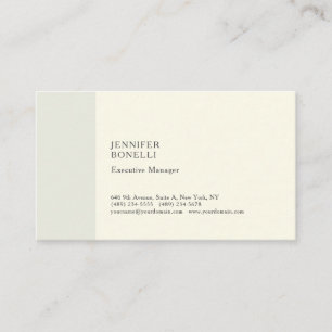 Carte De Visite Professionnel minimaliste couleur de crème de sel
