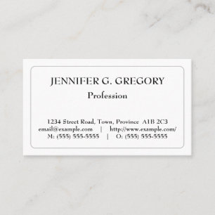 Carte de visite professionnel minimaliste et